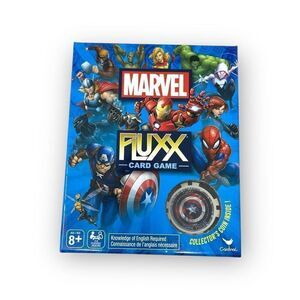 Marvel Fluxx Card Game with Collector's Coin Spin Masters Used